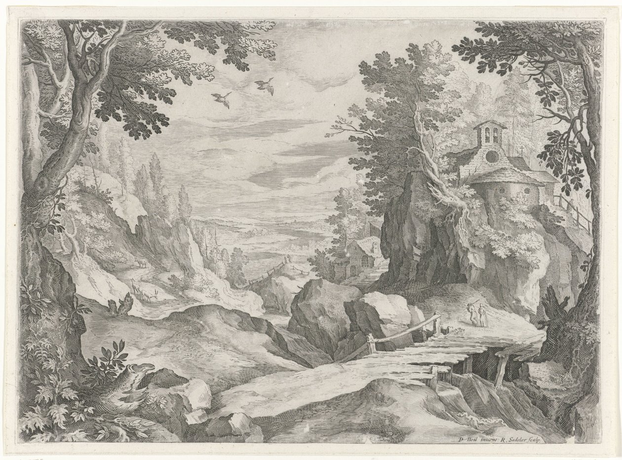 Krajina s kaplí od Raphaël Sadeler (I)