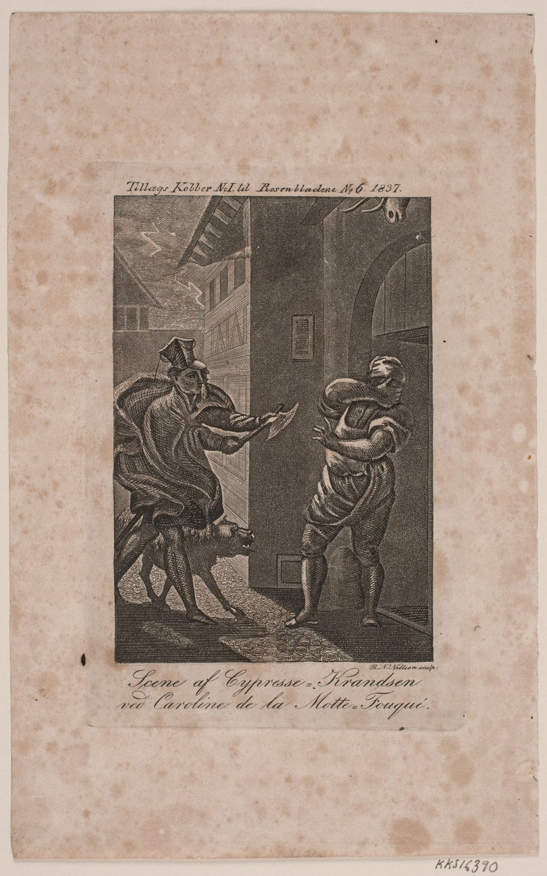 Scéna Cypresse-Knudsen. Dodatečná měď pro Rosenbladene No. 6, 1837 od Rasmus Nicolai Nielsen