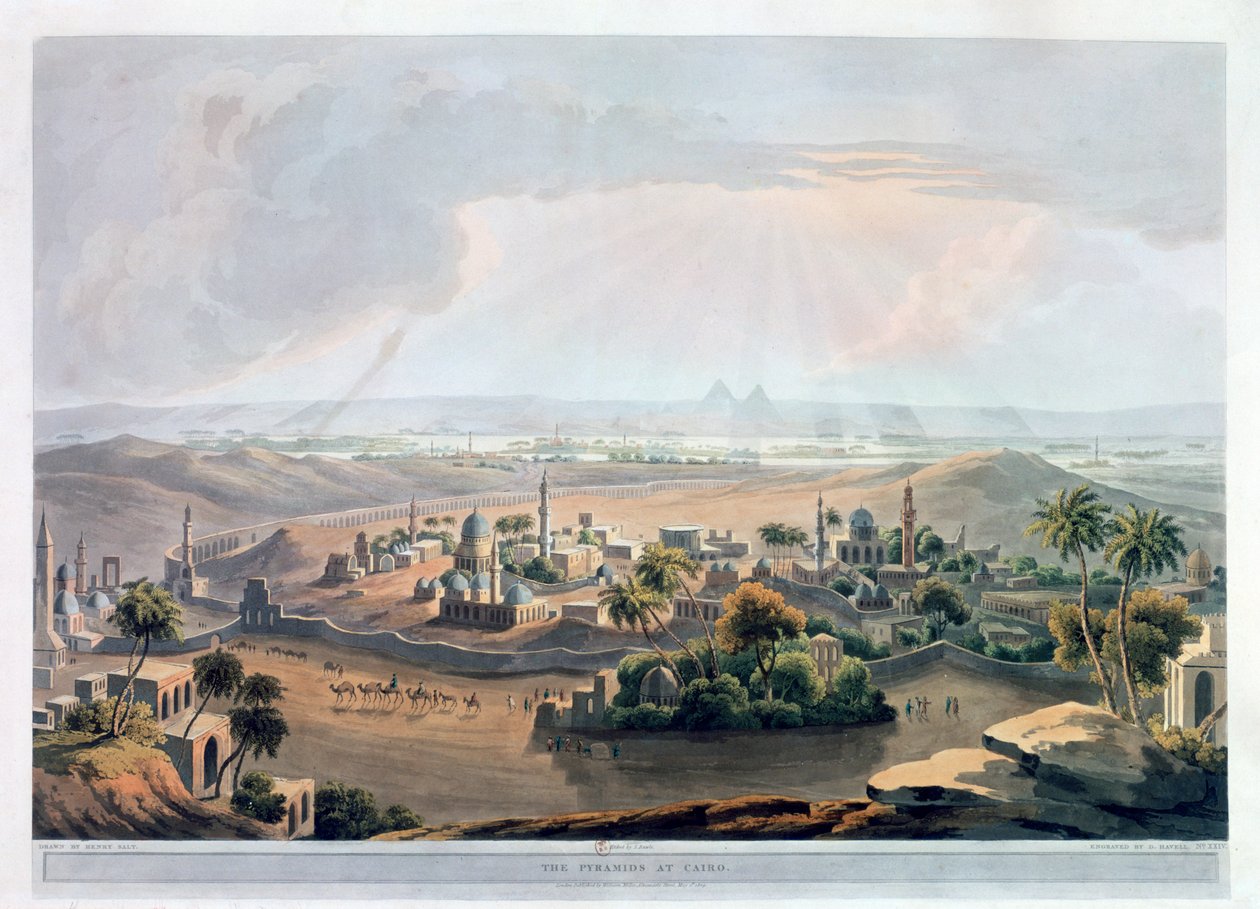 „Pyramidy v Káhiře“, 1809 od Rawle