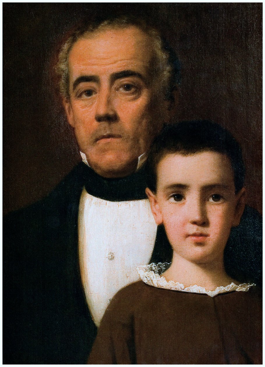 Portrét Rafaela Garcíi de la Huerty a jeho vnuka od Raymond Auguste Quinsac Monvoisin