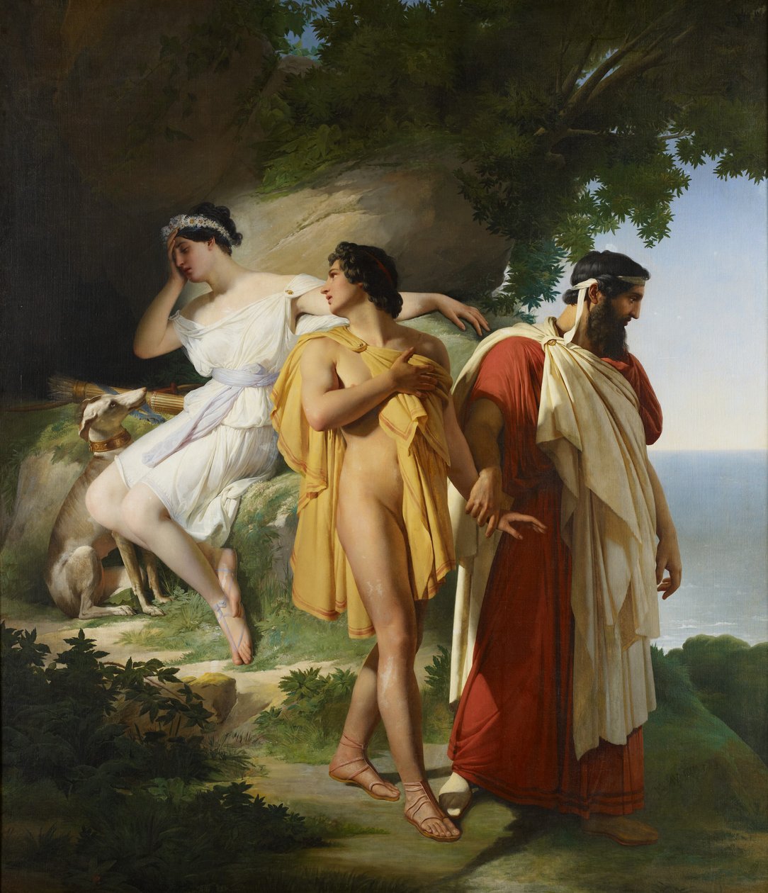 Telemachus a Eucharis, 1824 od Raymond Quinsac Monvoisin