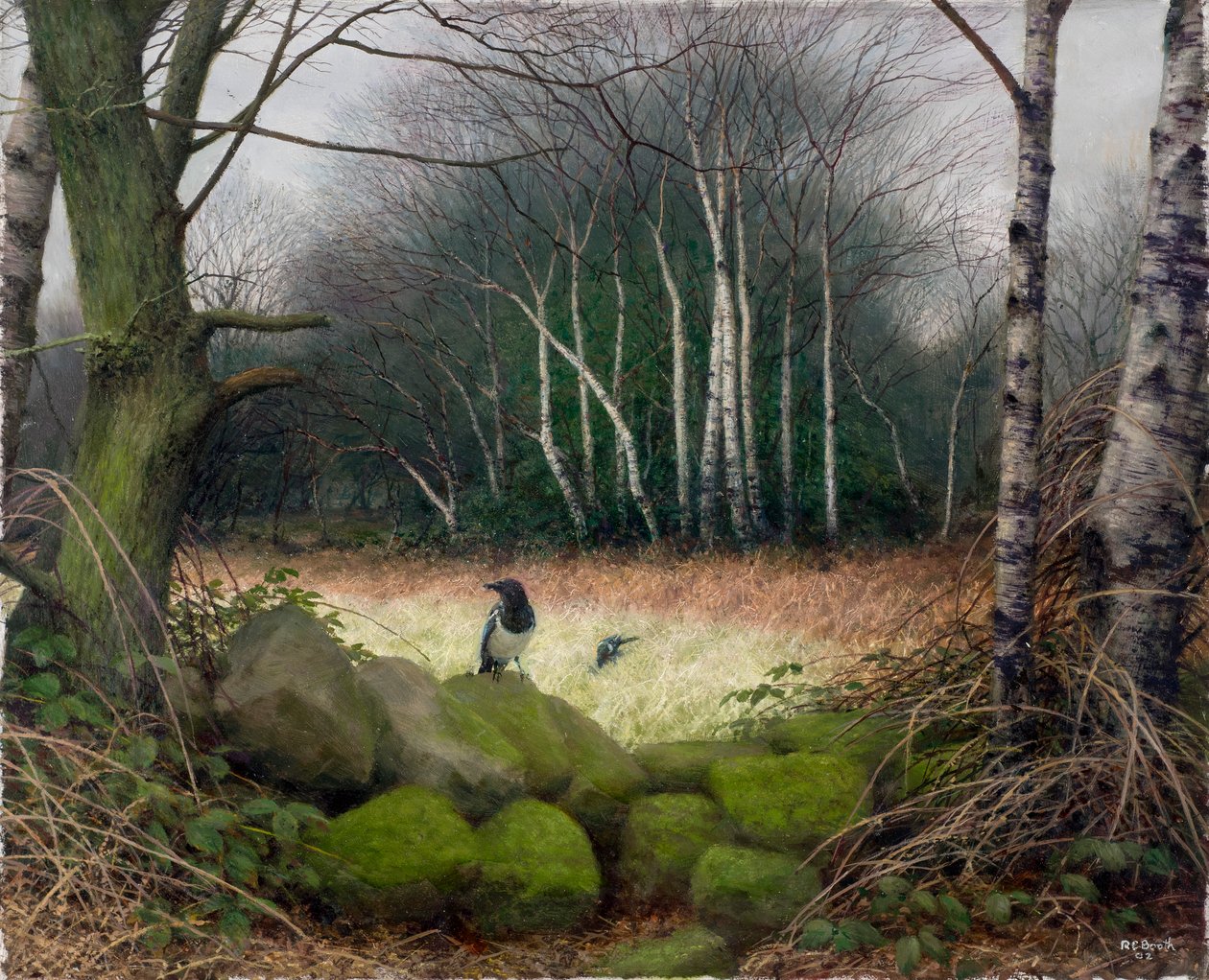 Ráno na konci zimy, 2002 (olej na desce) od Raymond Booth