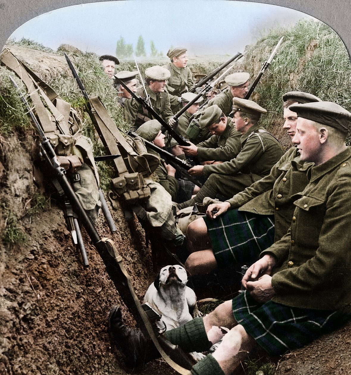 Část Seaforth Highlanders, která si na chvíli oddechla, první světová válka, c1914-c1918 od Realistic Travels Publishers