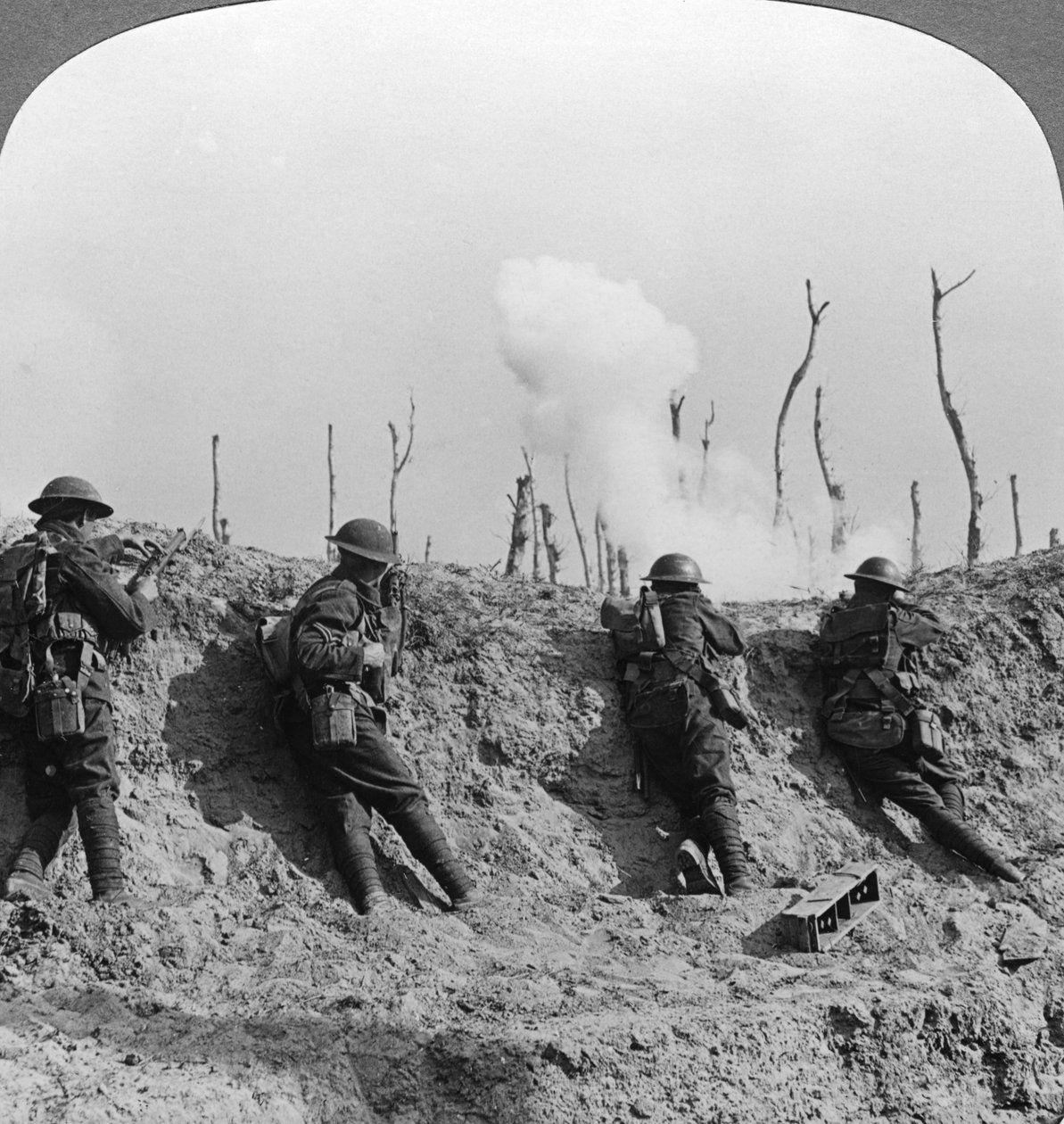 Scéna na bojišti, Passchendaele, Belgie, první světová válka, 1914-1918. od Realistic Travels Publishers