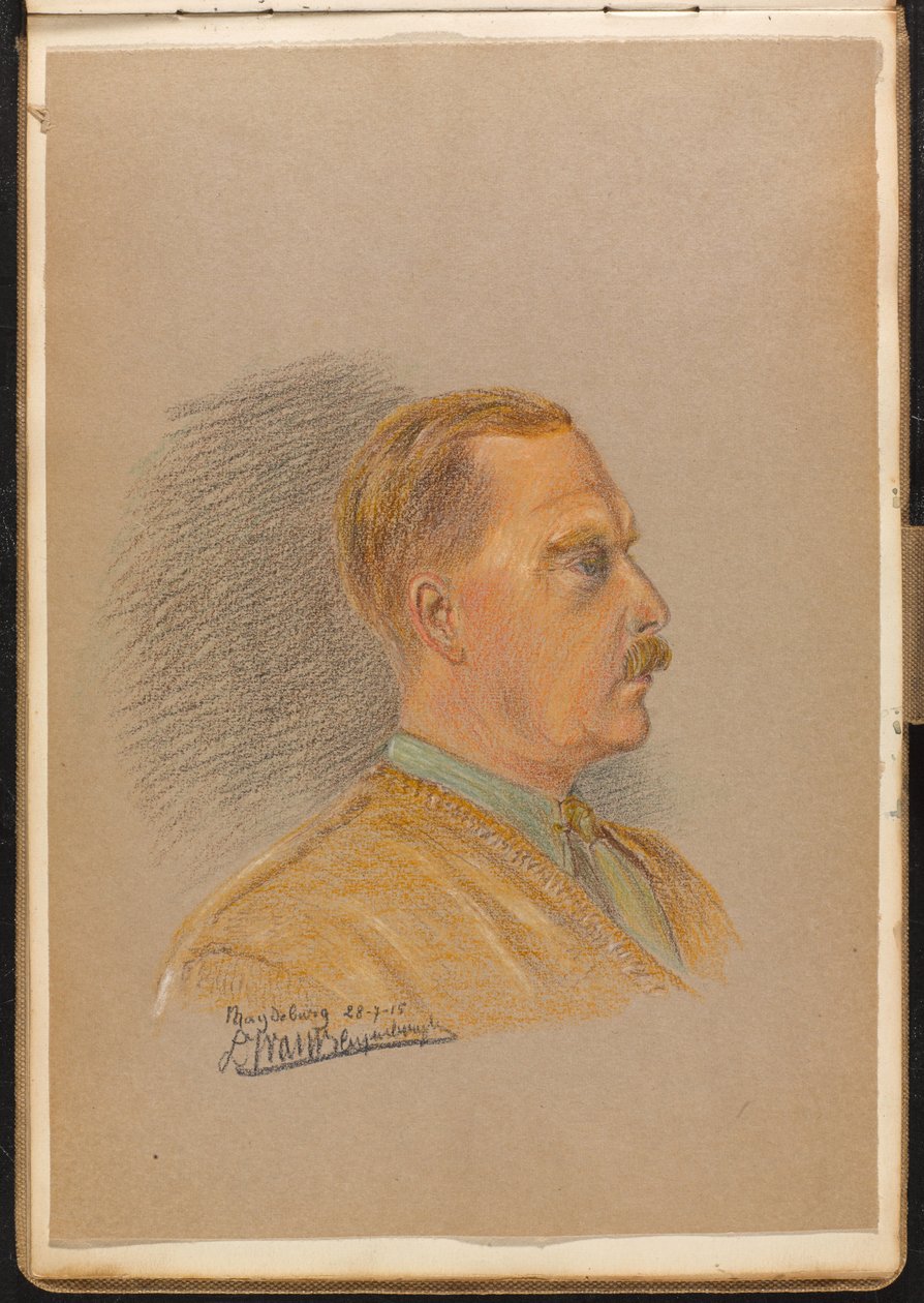 Portrét britského důstojníka, červenec 1915 (kresba) od Reginald Copleston Bond