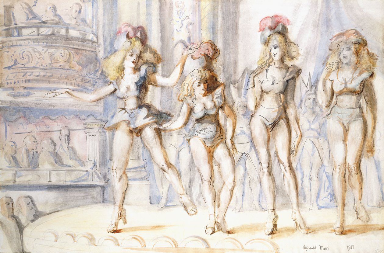 Burleska se čtyřmi postavami od Reginald Marsh
