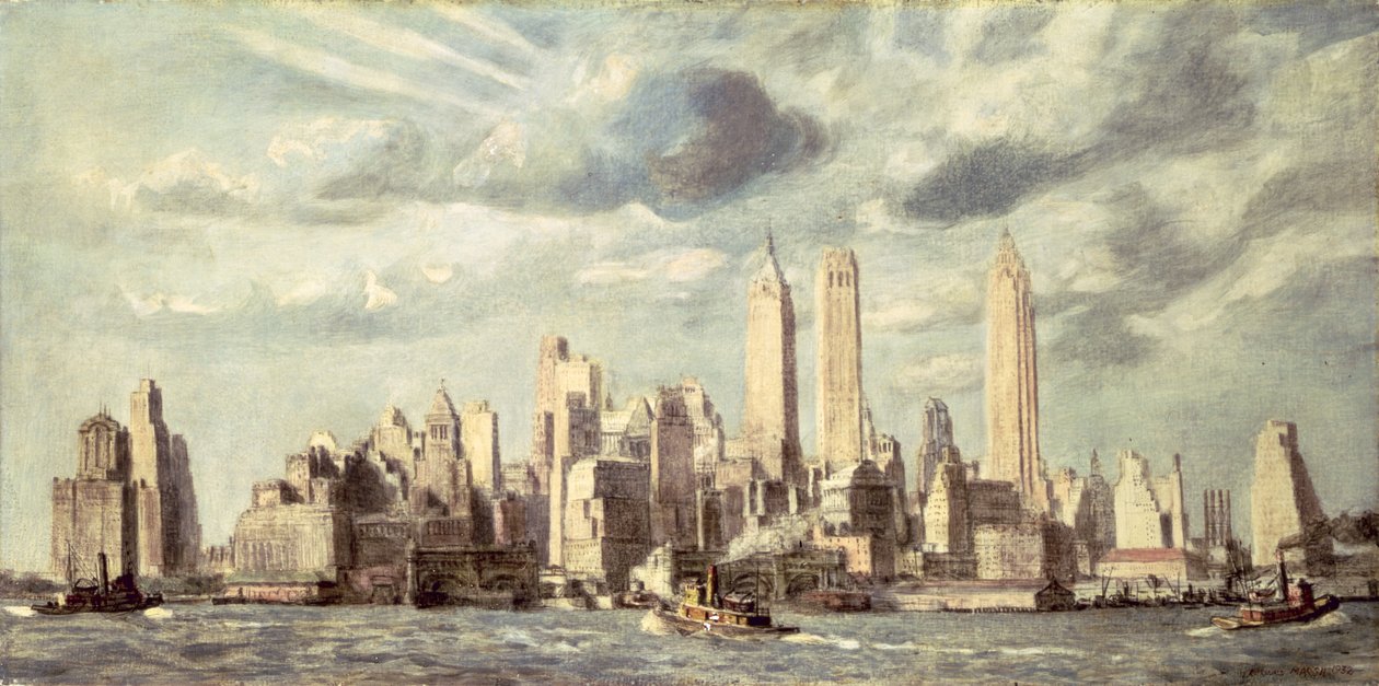 Dolní Manhattan od Reginald Marsh