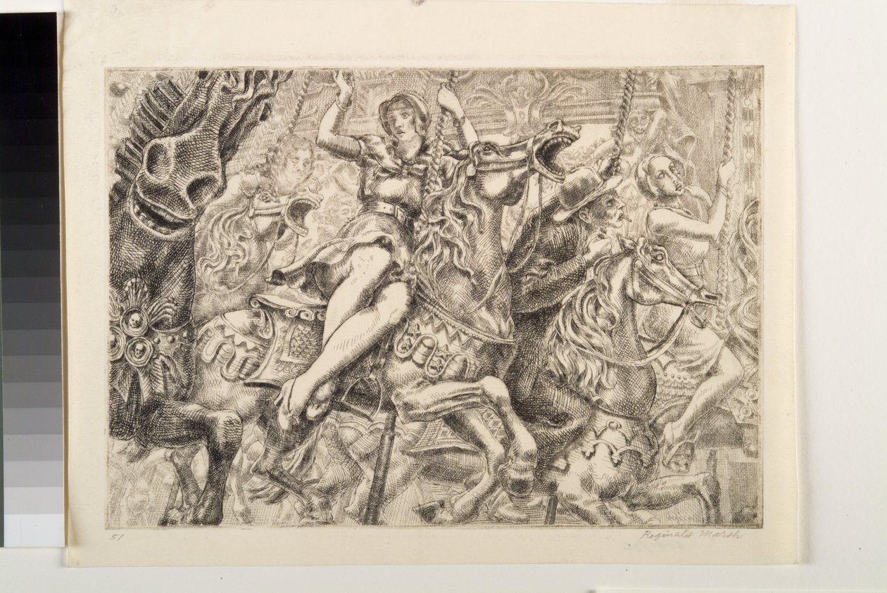 Kolotoč (lept) od Reginald Marsh