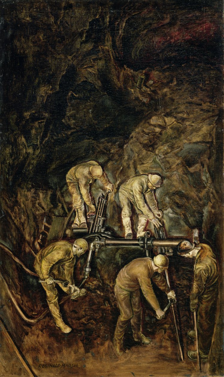 Písečná prasata, asi 1938 (olej na plátně) od Reginald Marsh