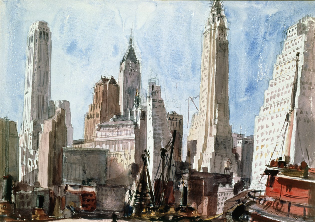 Mrakodrapy od Reginald Marsh