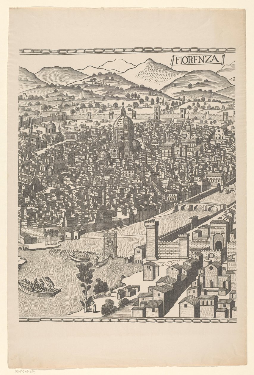 Pohled na Florencii (střední část) Fiorenza (název na objektu) od Reichsdruckerei