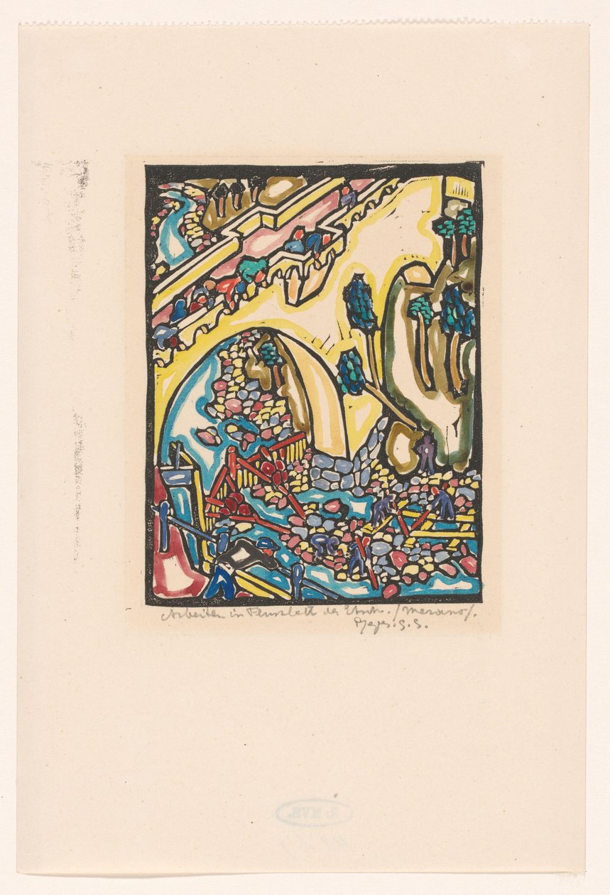 Práce v korytě řeky Adige (původní název na objektu) od Reijer Stolk (signed by artist)