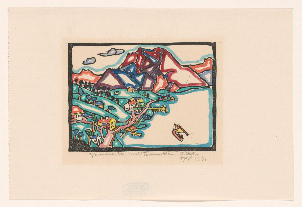 Gmünder See s Traunsteinem (původní název na objektu) od Reijer Stolk (signed by artist)