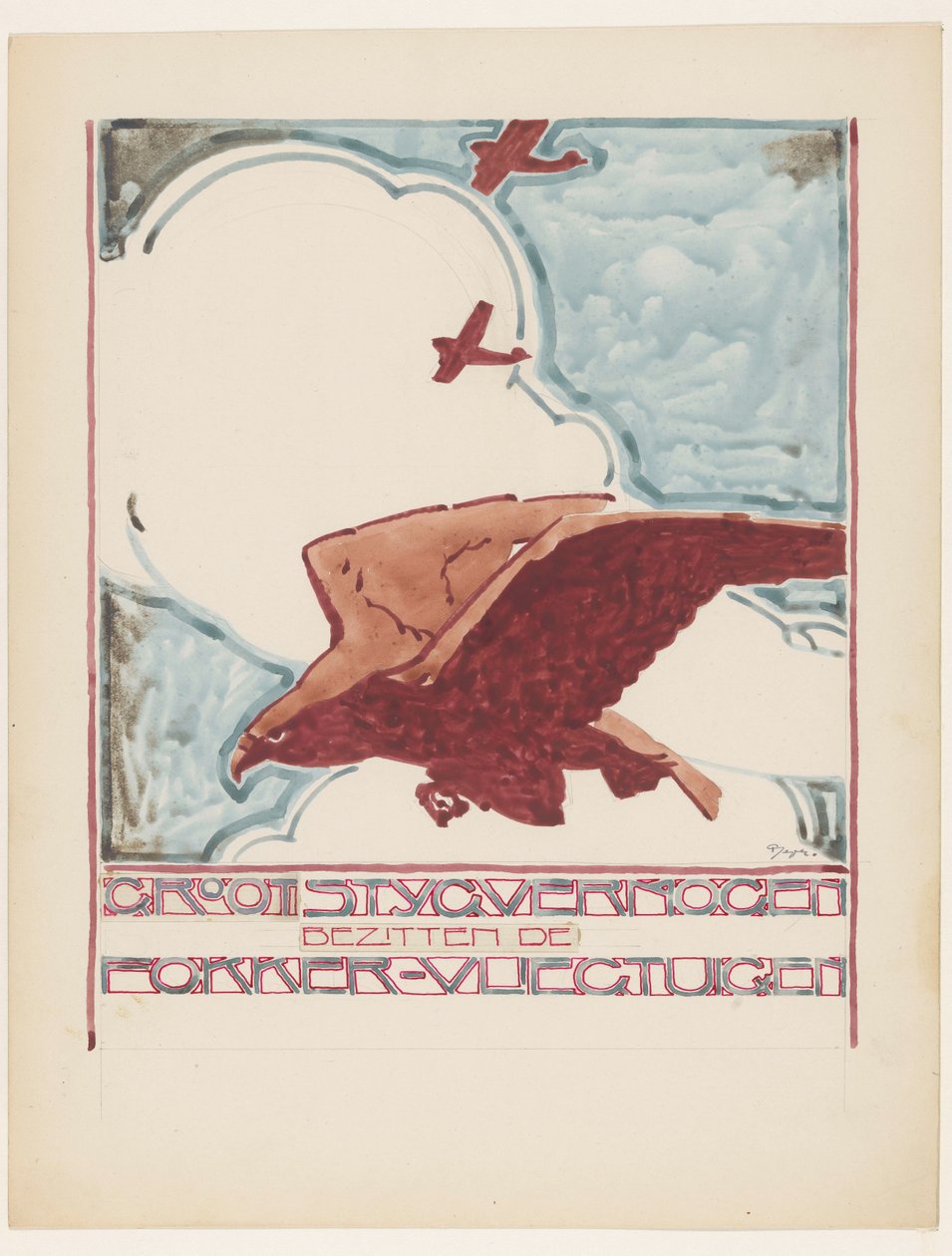 Letoun Fokker má velkou nosnost (původní název na předmětu) od Reijer Stolk (signed by artist)
