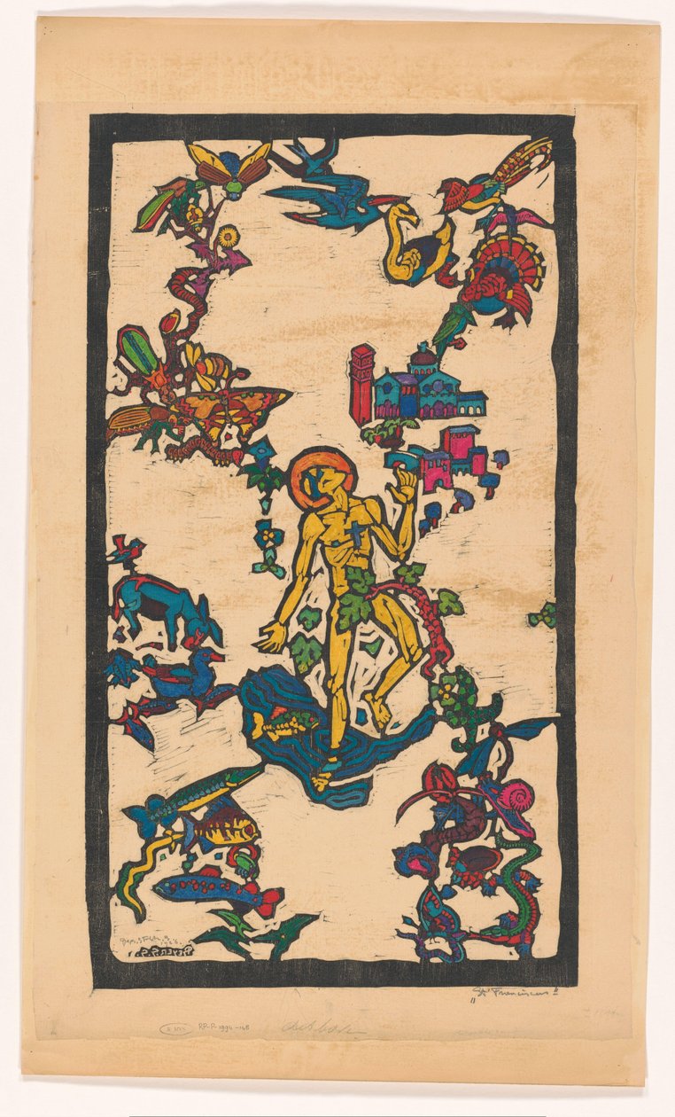 St. Franciscus (původní název na předmětu) od Reijer Stolk (signed by artist)