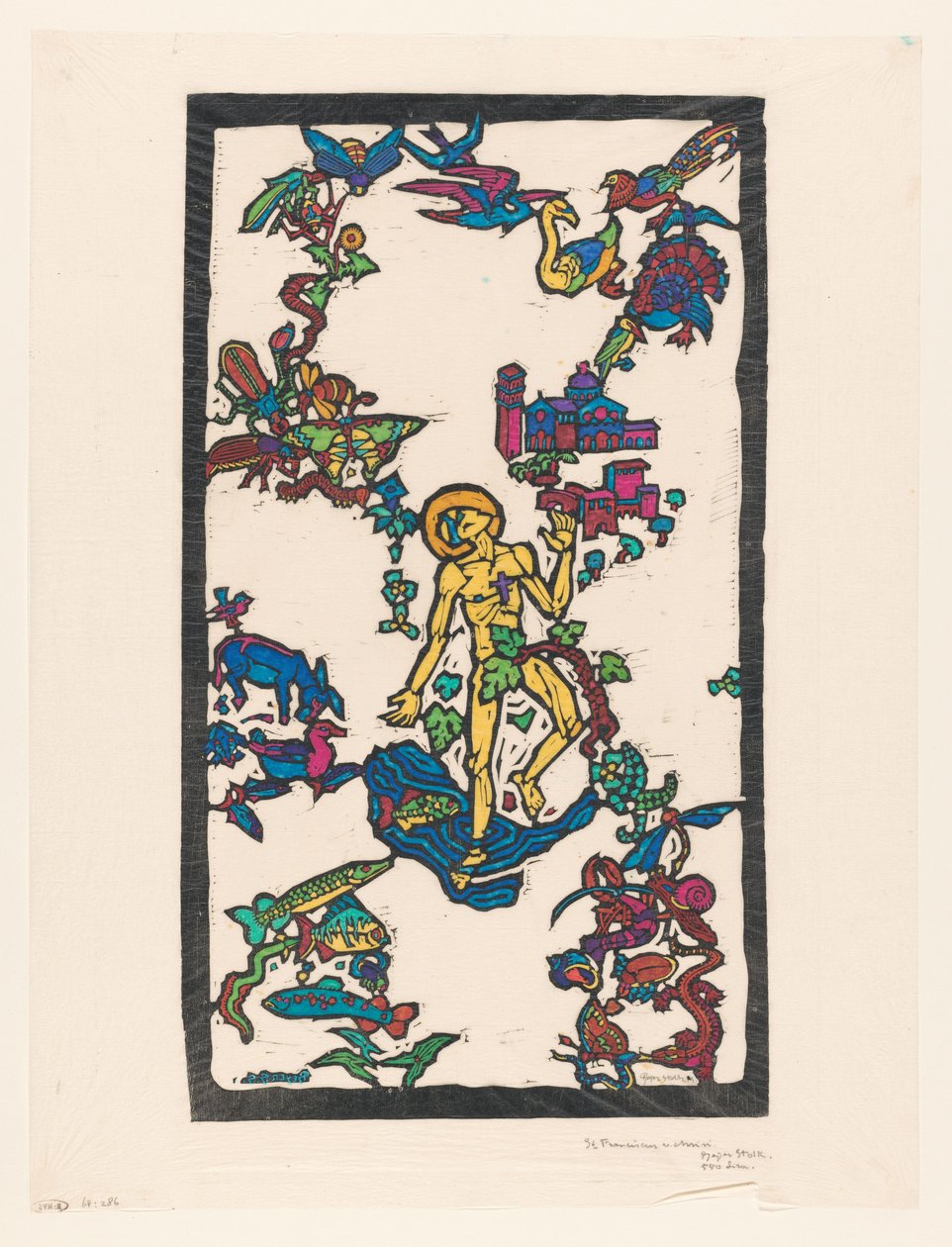 St. Franciscus v. Assisi (původní název na předmětu) od Reijer Stolk (signed by artist)
