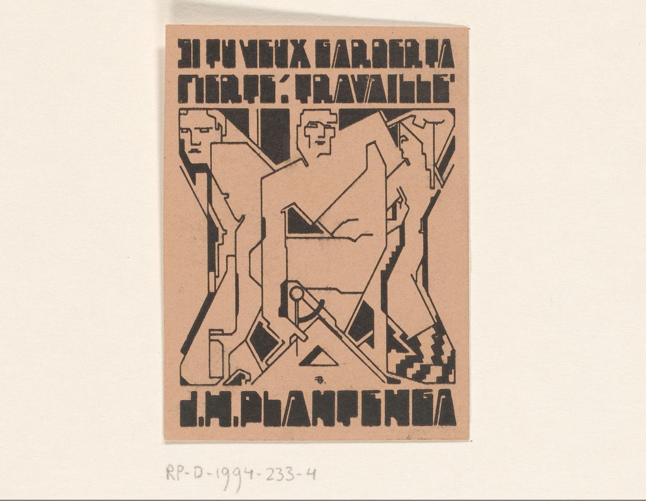 Ex libris van J.H. Plantenga od Reijer Stolk