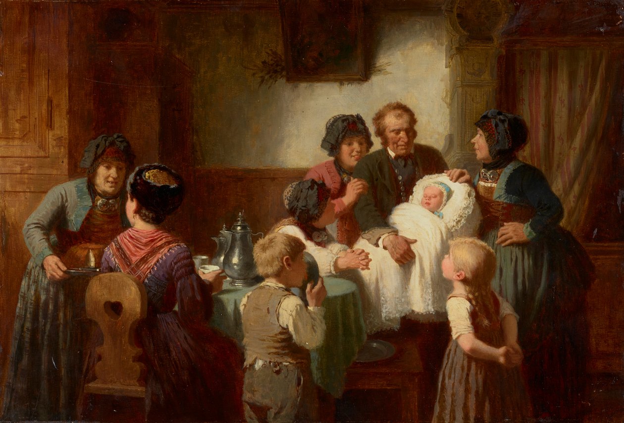 křest dítěte od Reinhard Sebastian Zimmermann