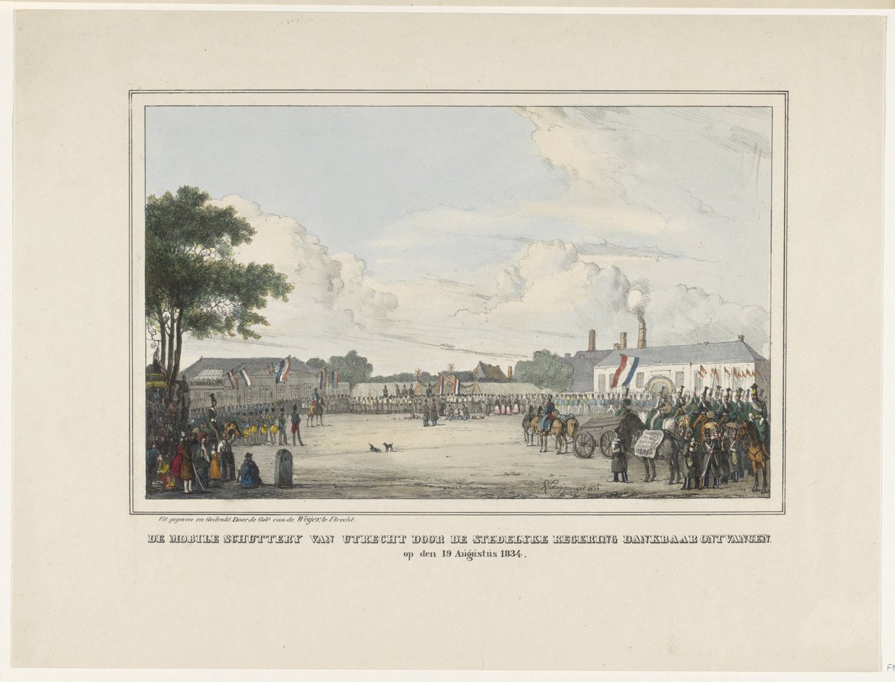 Mobile Gun of Utrecht byla vděčně přijata městskou vládou. dne 19. srpna 1834 (název na objektu) od Reinier Craeyvanger