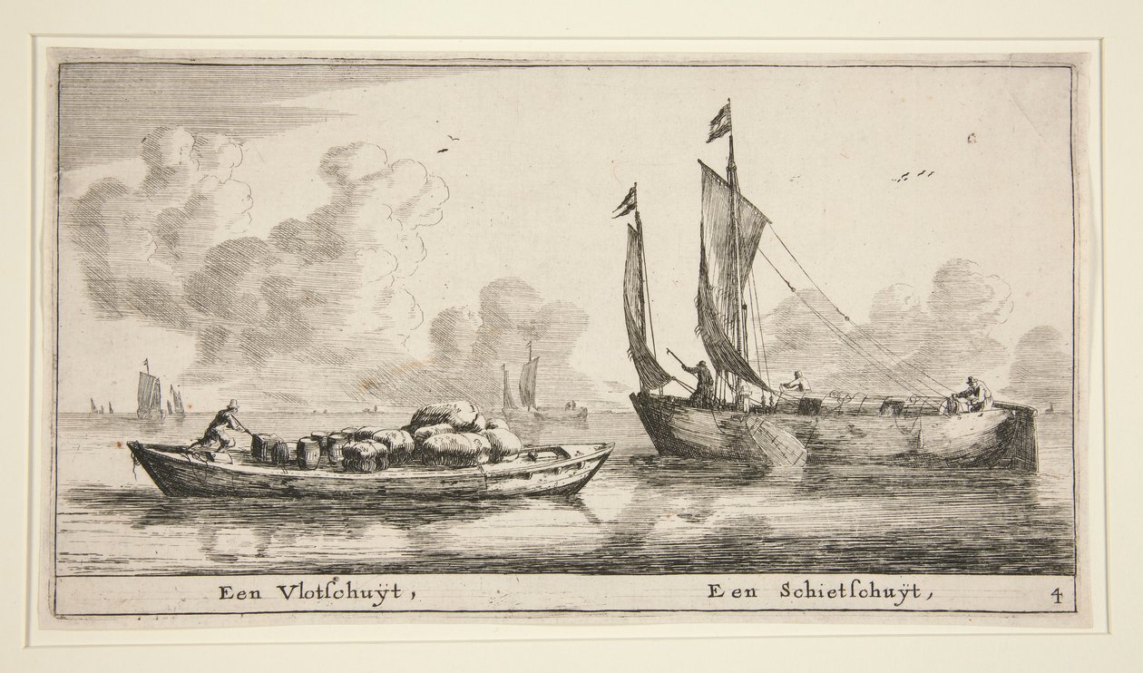 Dvě lodě (A Vlotschuyt, A Schietschuyt) od Reinier Nooms