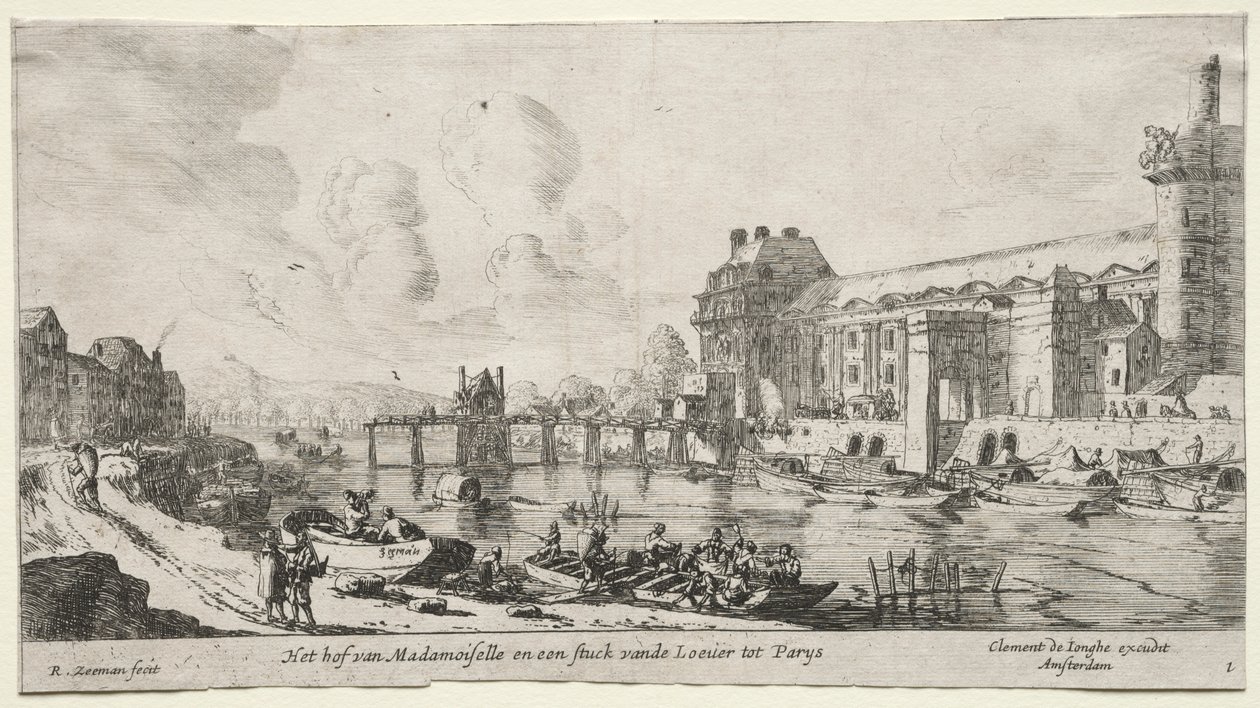 Pohledy na Paříž: Pohled na Louvre a Tuileries. od Reinier Nooms