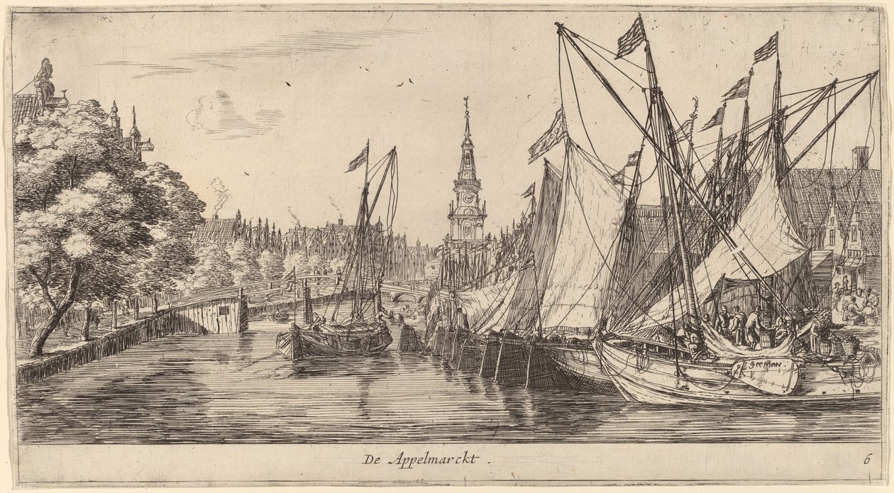 Apple Market (De Appelmarckt) od Reinier Nooms, called Zeeman