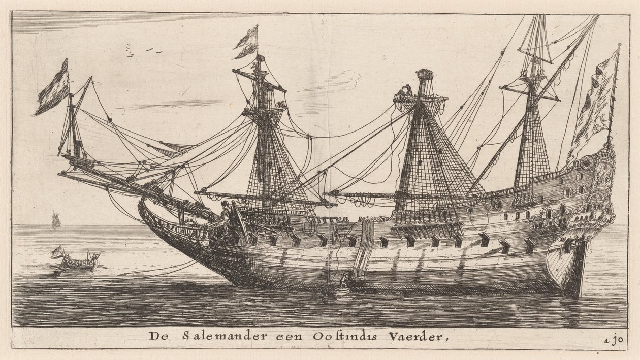 "Salamander", východoindický obchodník od Reinier Nooms, called Zeeman