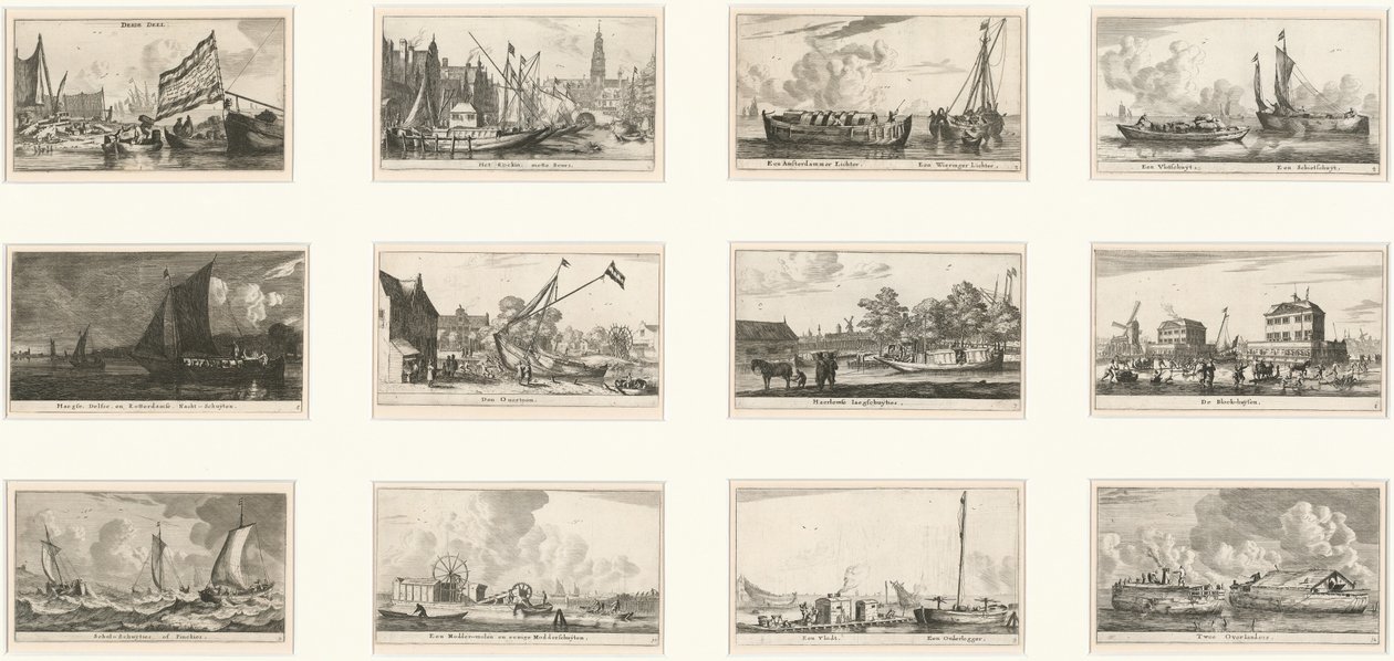 Různé lodě a pohledy na Amstelredam (Různé lodě a pohledy na Amsterdam): Část III od Reinier Nooms, called Zeeman