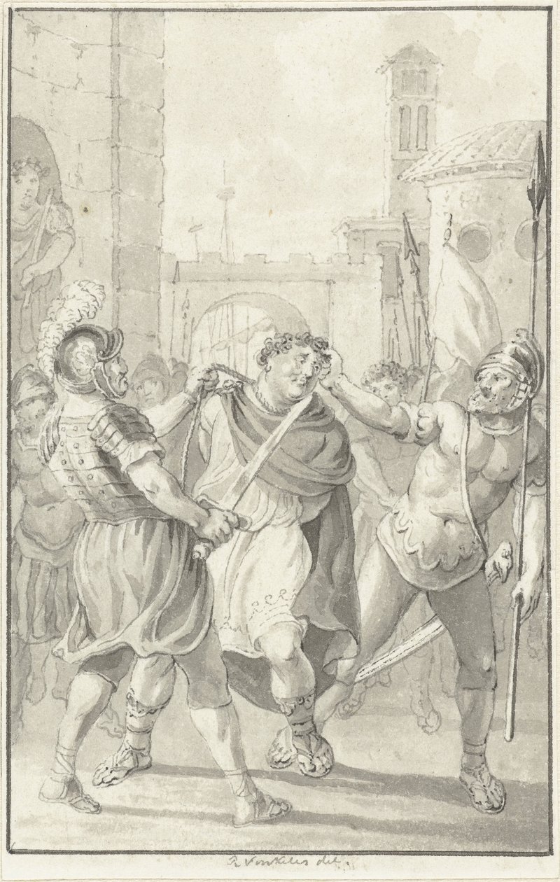 Císař Vitellius na cestě k popravě od Reinier Vinkeles (I)