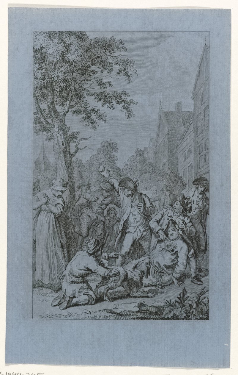 Zneužití mrtvoly pastora P. van den Bosch v Zoetermeer, 1787 od Reinier Vinkeles (I)
