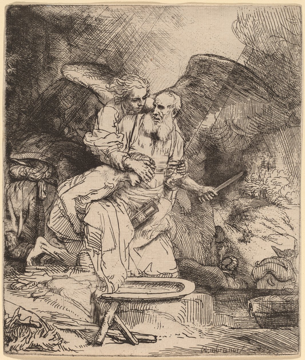 Abrahamova oběť od Rembrandt van Rijn