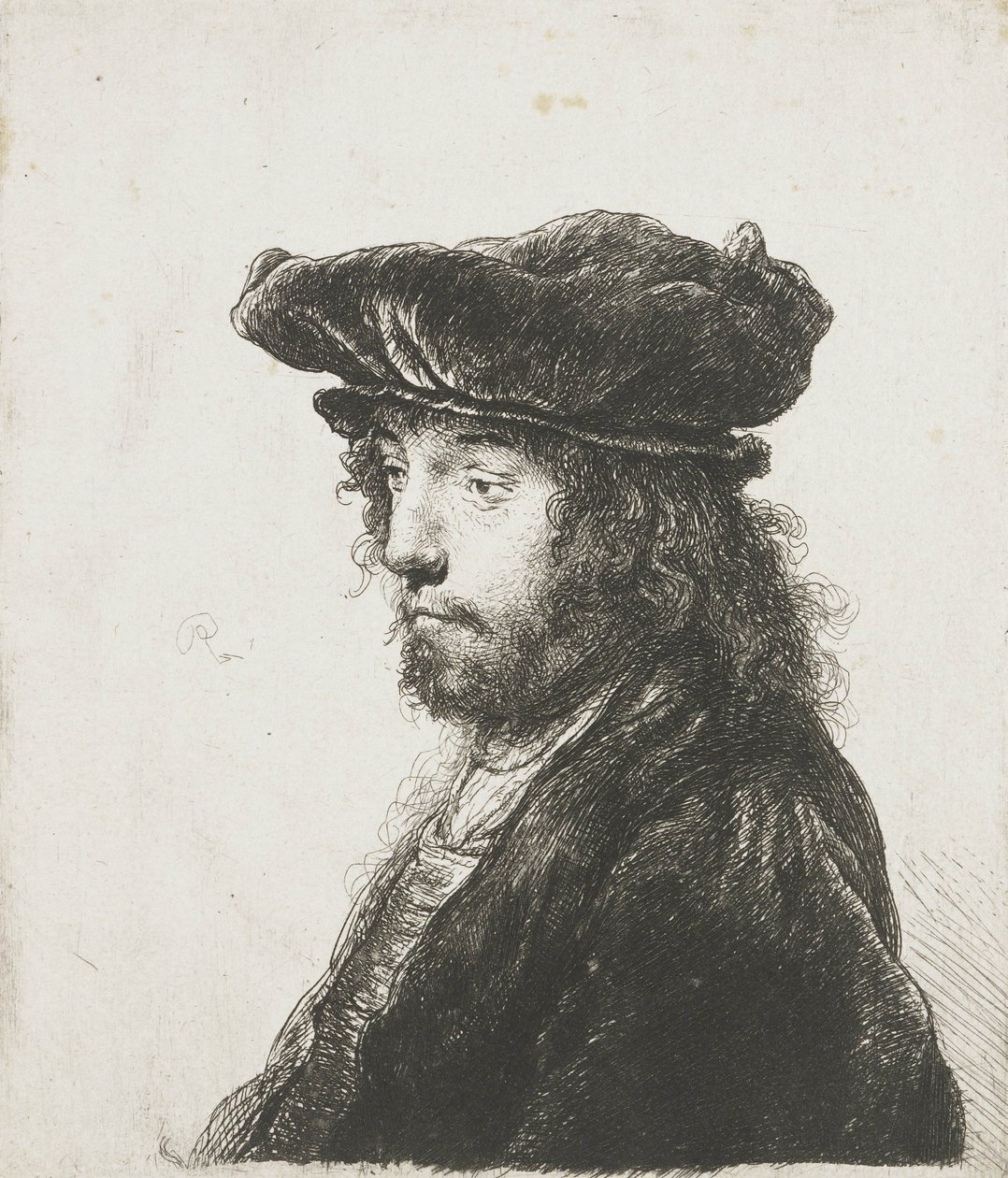 Čtvrtá orientální hlava, po Janu Lievensovi, 1633-37 od Rembrandt van Rijn