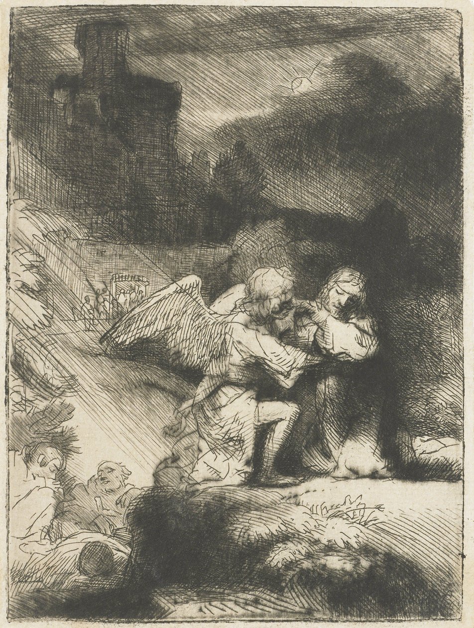Agónie v zahradě, 1655-59 od Rembrandt van Rijn