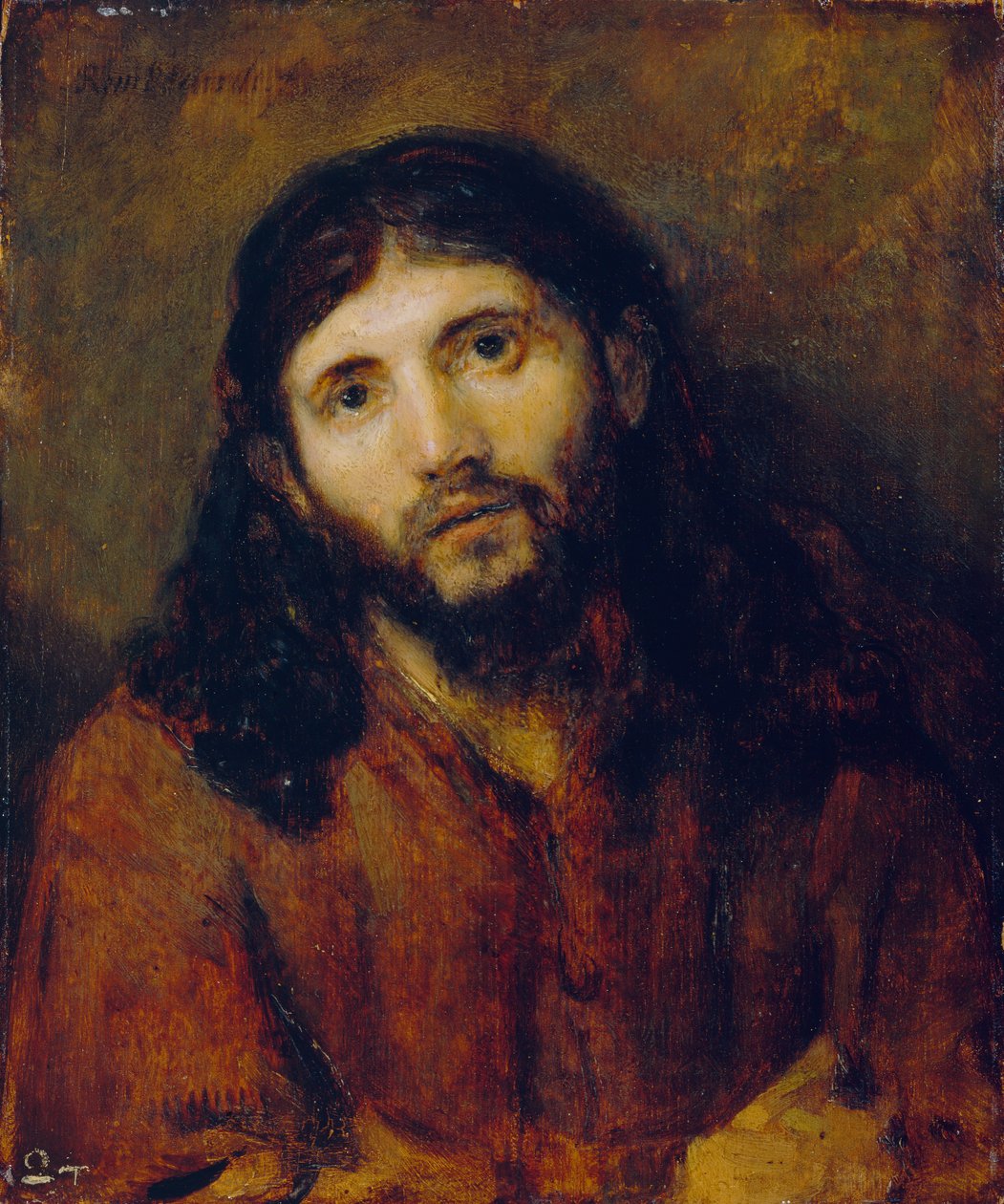 Kristus, c.164850 (olej na dubovém panelu) od Rembrandt van Rijn