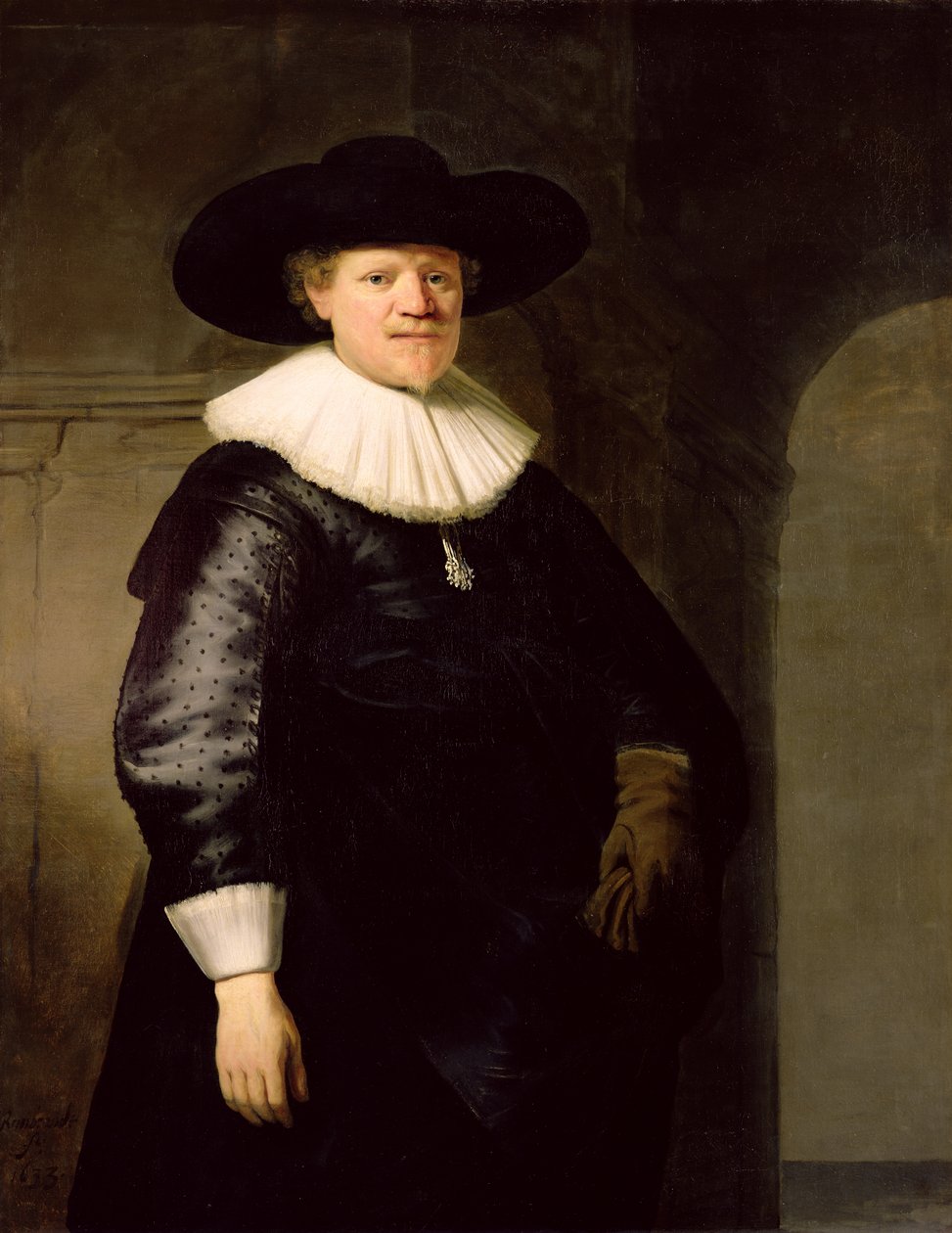 Portrét muže, možná básníka Jana Harmensze. Krul (1602-1646), 1633 od Rembrandt van Rijn