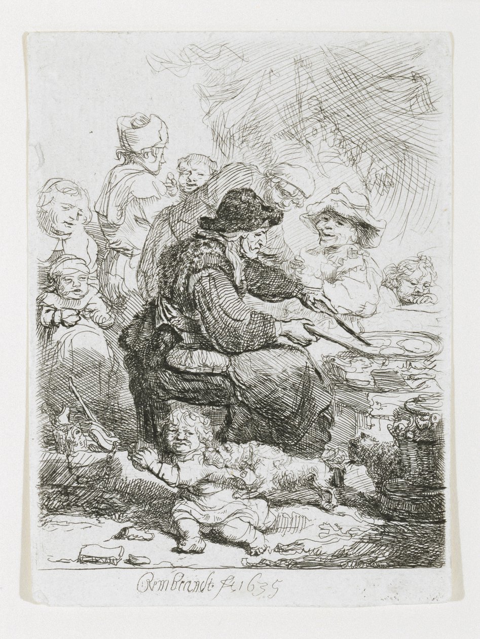 Pancake Woman, 1635 od Rembrandt van Rijn