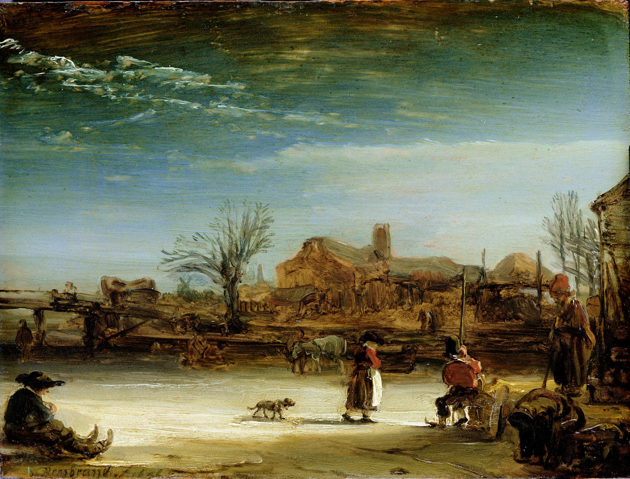 Zimní krajina, 1646 od Rembrandt van Rijn