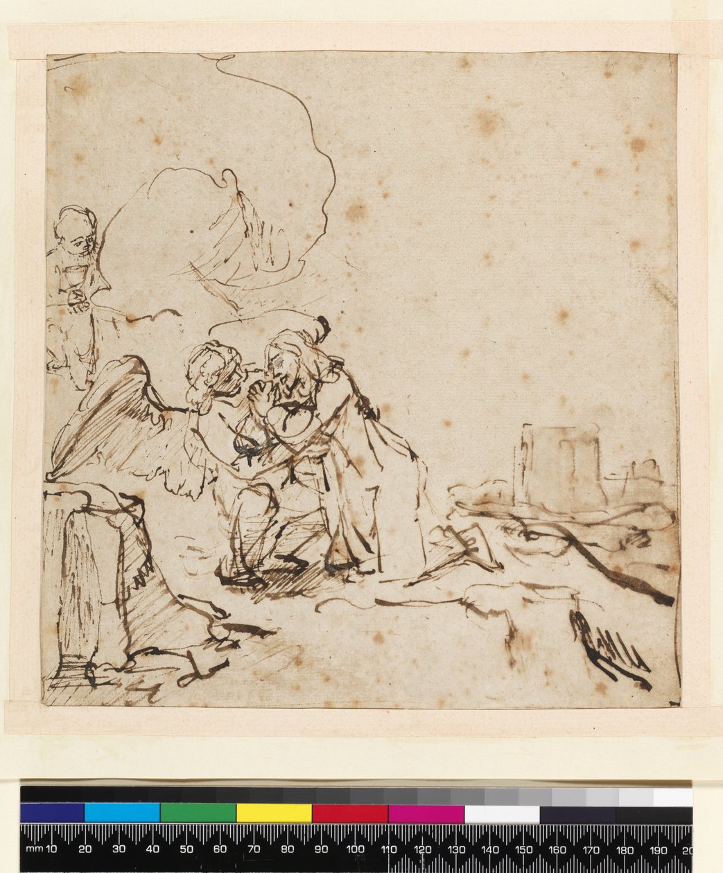 2140 The Agony in the Garden, cca 1650-60 (pero a inkoust s mytím na papíře) od Rembrandt van Rijn