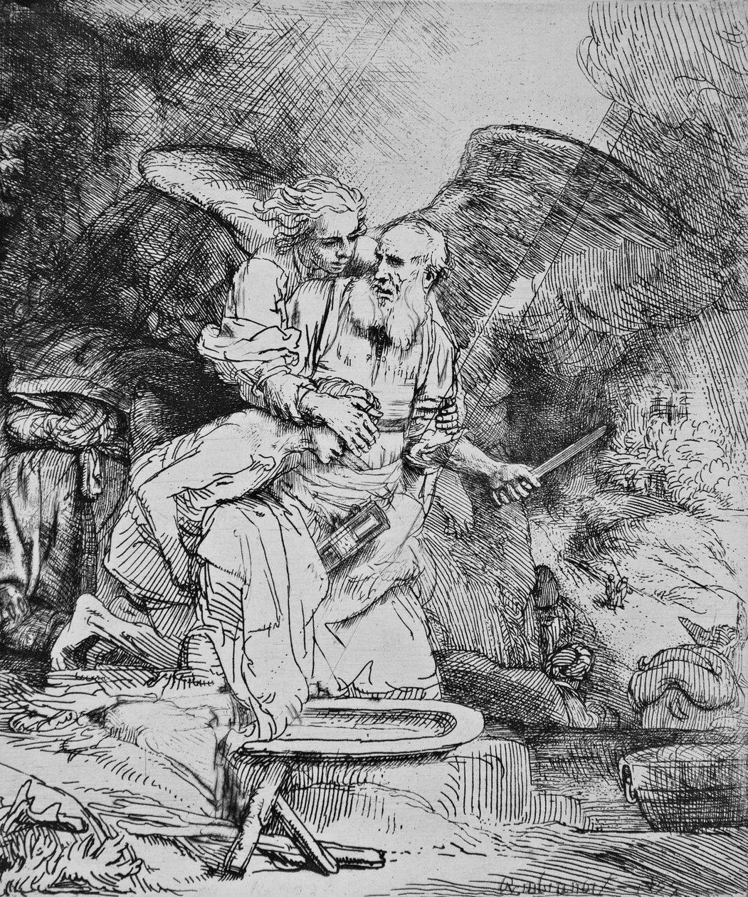 Abrahamsova oběť od Rembrandt van Rijn