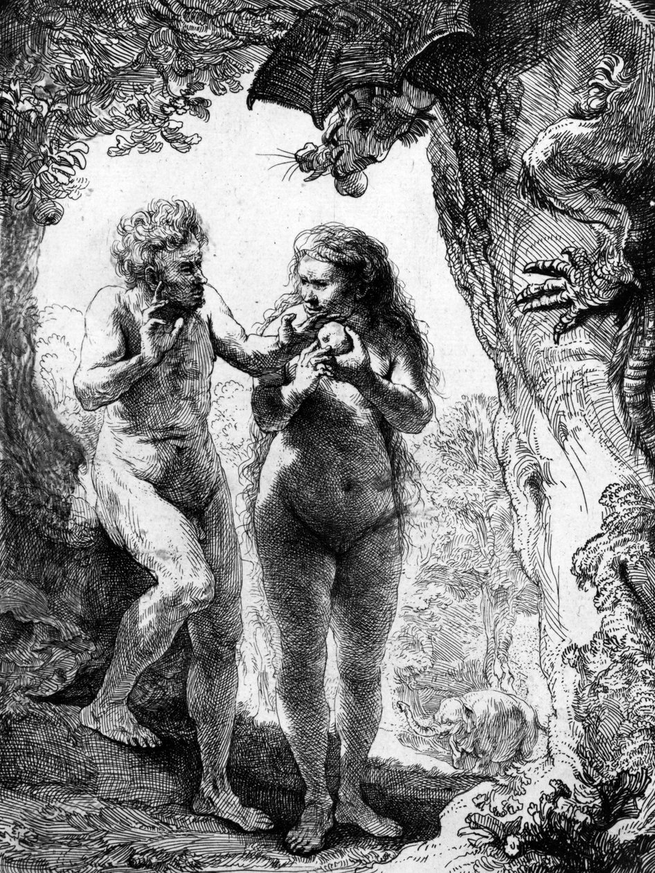 Adam a Eva, 1638 od Rembrandt van Rijn