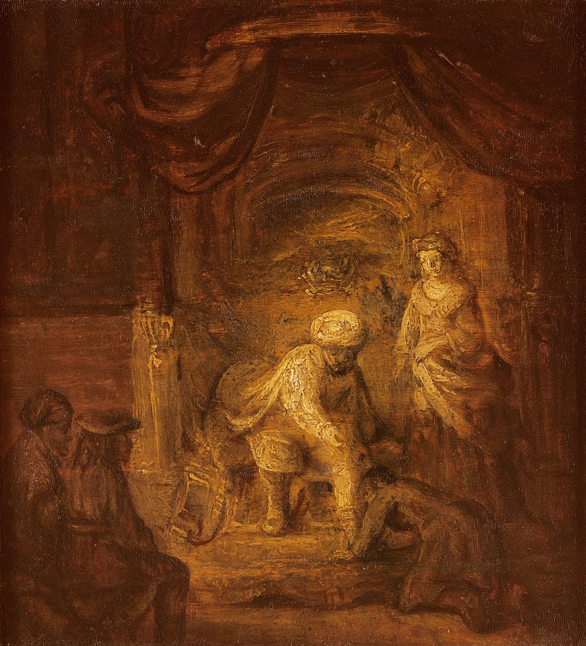 Biblická scéna od Rembrandt van Rijn