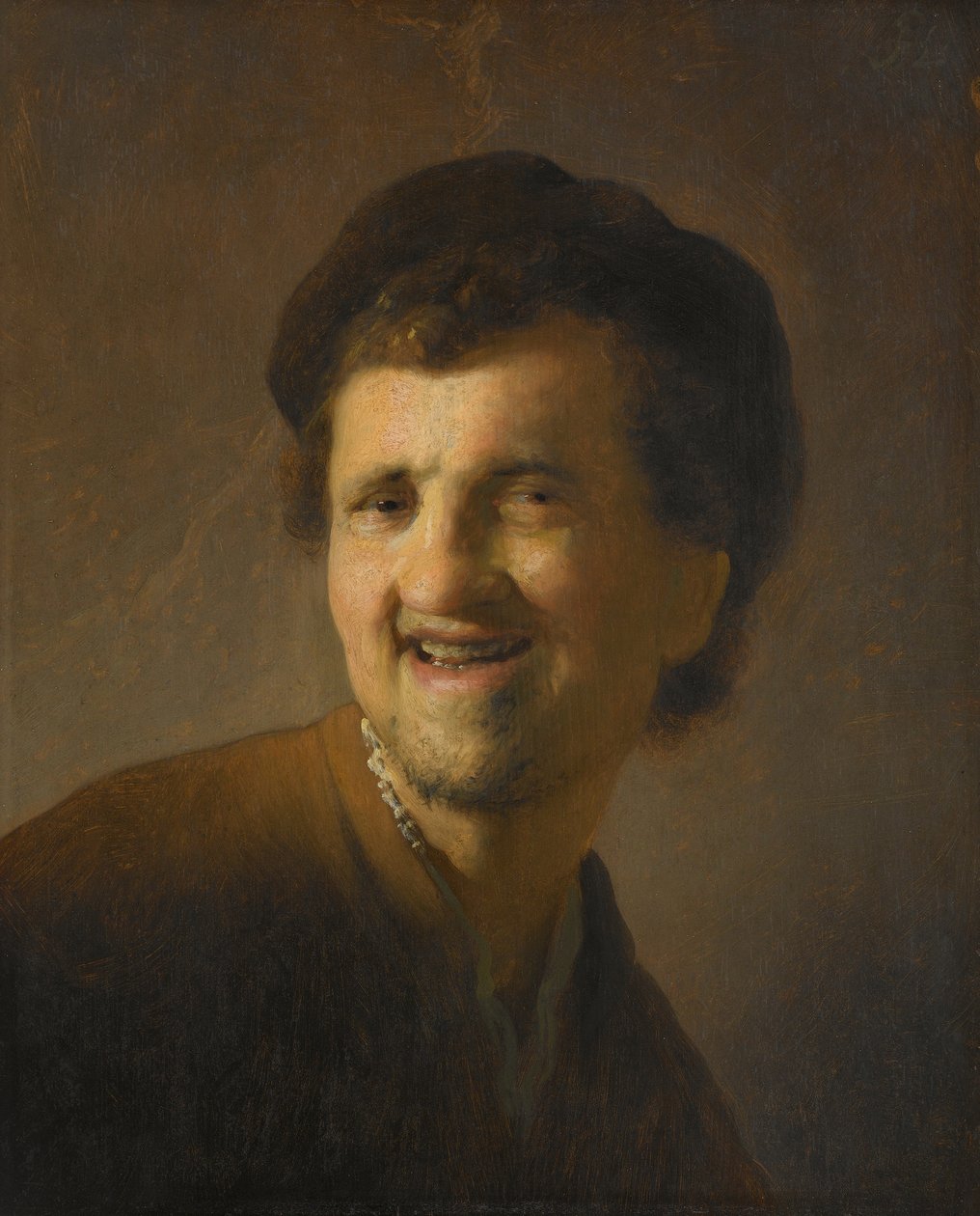 Busta usmívajícího se mladého muže od Rembrandt van Rijn
