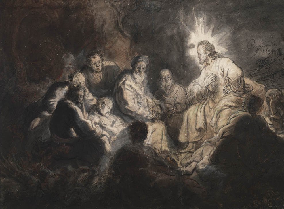 Kristus a jeho učedníci v Getsemanské zahradě od Rembrandt van Rijn