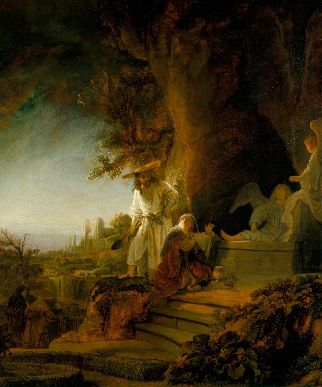 Kristus a svatá Máří Magdalena u hrobu od Rembrandt van Rijn