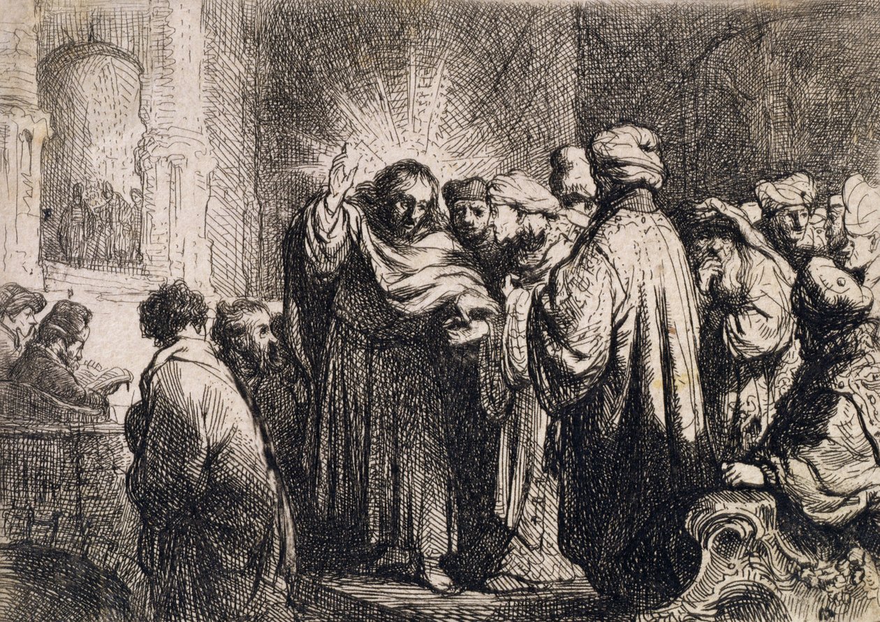 Kristus se staršími ze zápisníku Michaela Faradaye od Rembrandt van Rijn