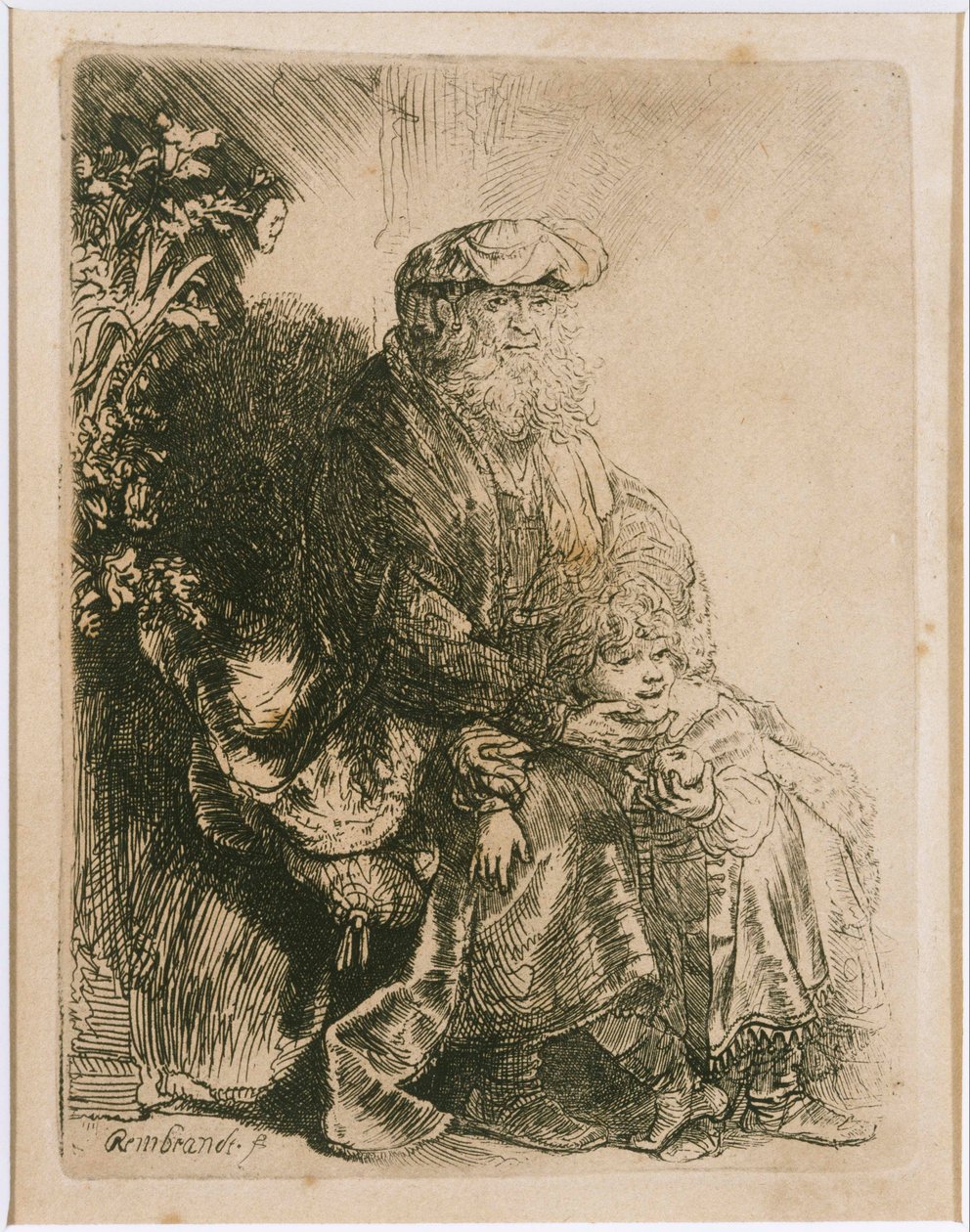 Jacob hladící Benjamina od Rembrandt van Rijn
