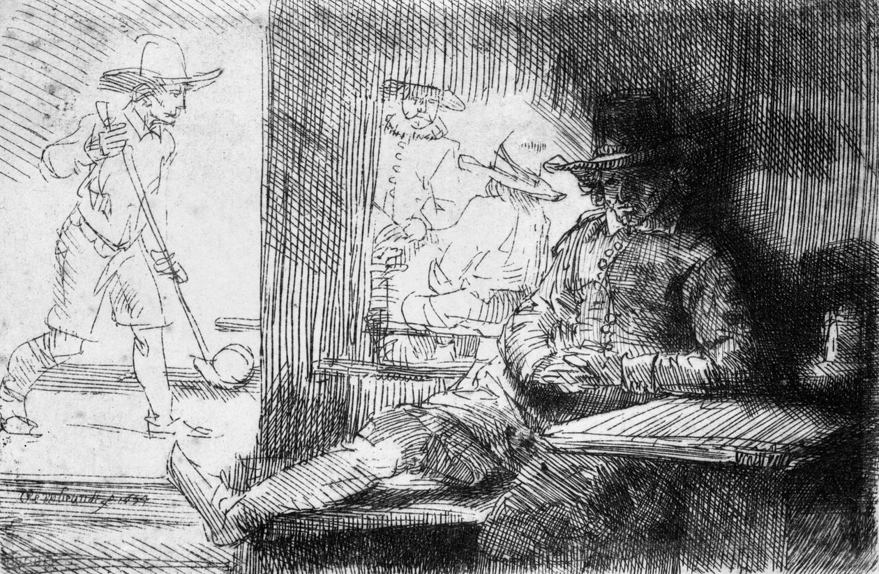 Hra Kolf, 1654 od Rembrandt van Rijn