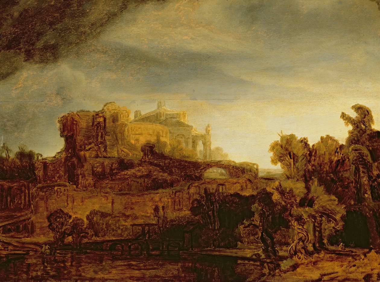 Krajina se zámkem od Rembrandt van Rijn