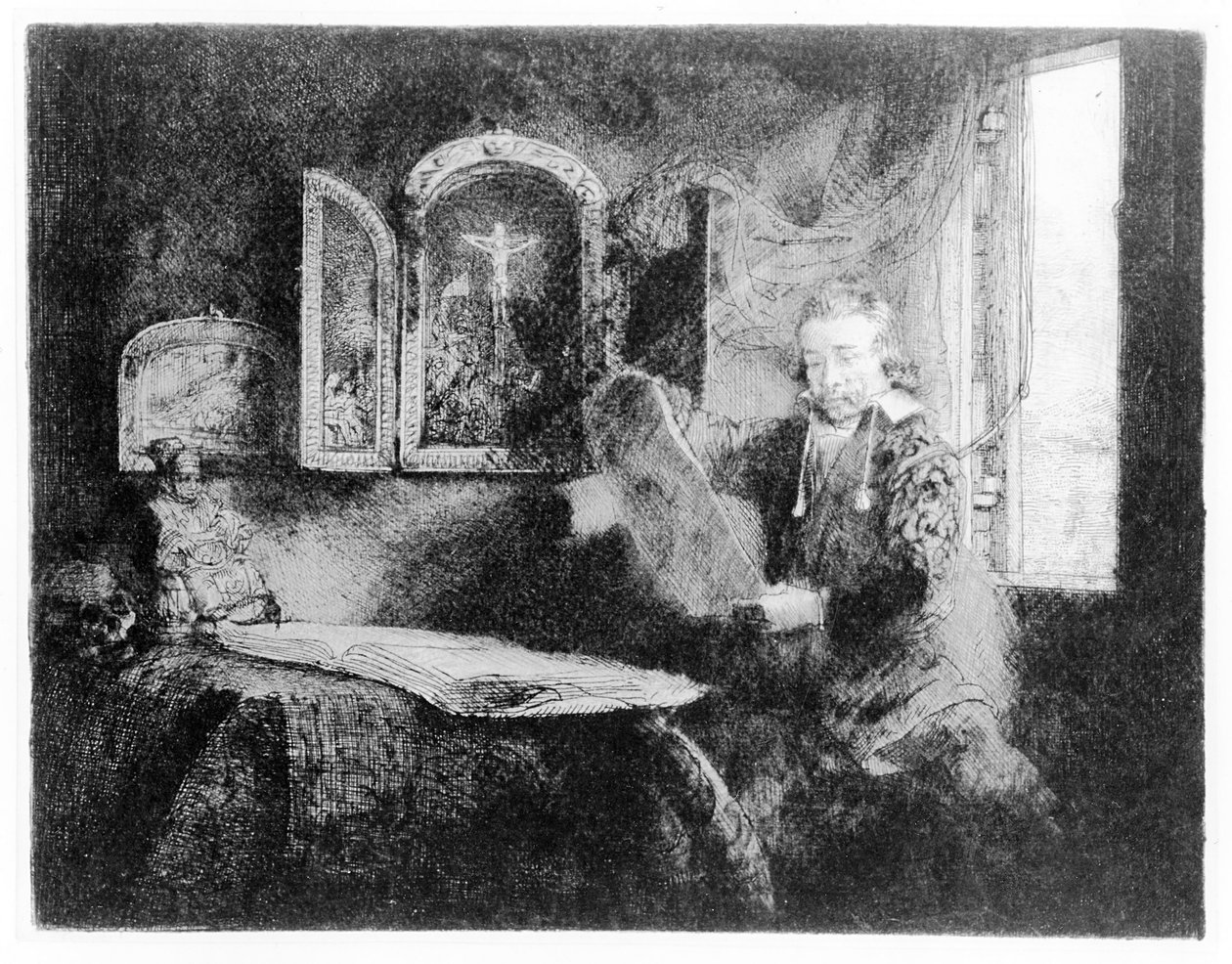 Portrét Abrahama Francena, kolem roku 1657 od Rembrandt van Rijn