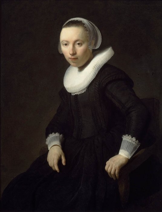 Portrét sedící ženy od Rembrandt van Rijn